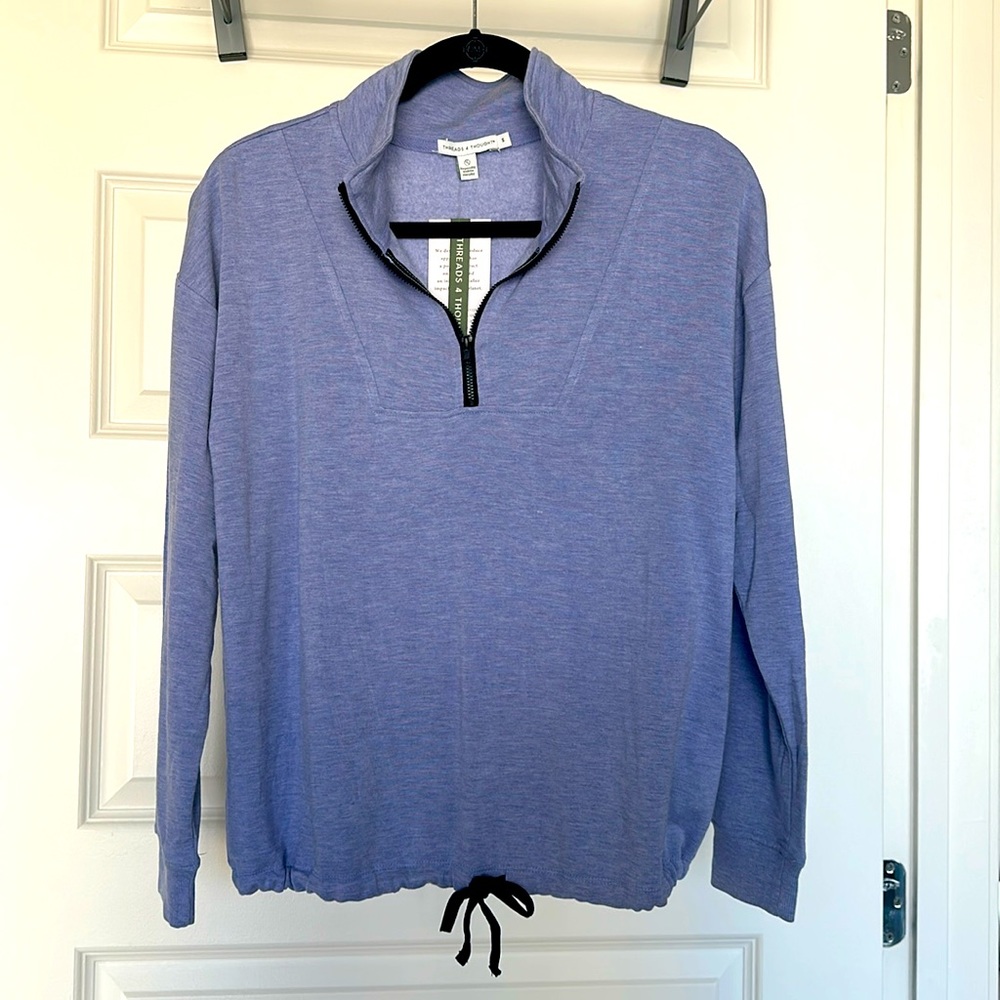 Threads 4 Thought Fleece Half Zip Top (NWT)